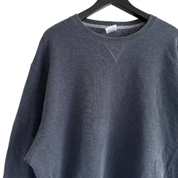 00s 빈티지 RUSSELL 무지 맨투맨 차콜 그레이 L17