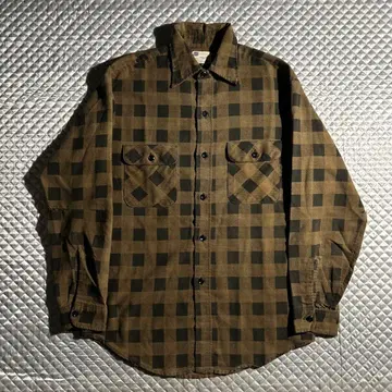 70s Sears 빈티지 USA 체크 플란넬 셔츠