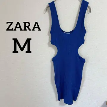 하나뿐인 ZARA [ M ] 슬리브리스 원피스 블루 해외 구제 의류