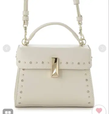 셀포드 [뤼탕] 비쥬 스터드 미니백 아이보리 미사용