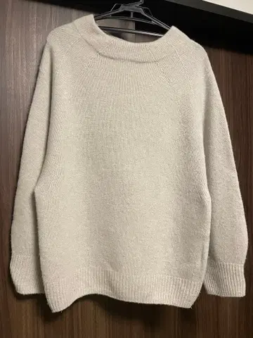 보틀넥 돌먼 슬리브 니트