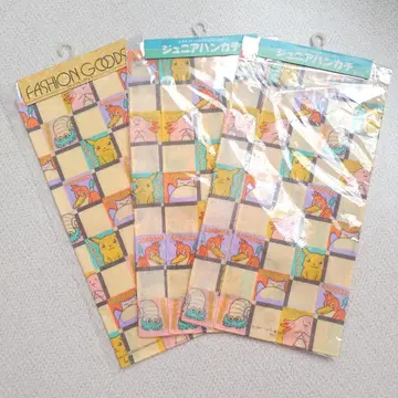 [당시물] 포켓몬스터 손수건 3개 세트 헤이세이 레트로 초기 포켓몬