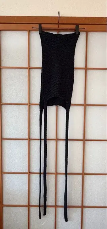 크리스아쉬 스톨 벨트 뜨개질 리브 롱