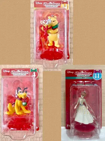 해피 복권 디즈니 크리스마스 피규어 오너먼트 세트