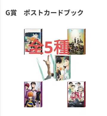 하이큐!! happy 복권 G상 엽서북 전5종 컴플리트