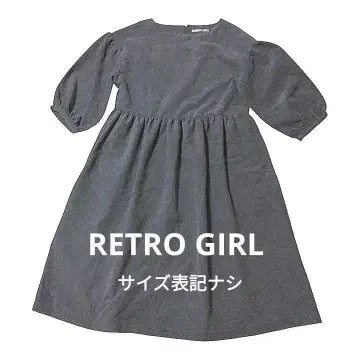 RETRO GIRL 내추럴 원피스 7부 소매 루즈핏 프리 사이즈