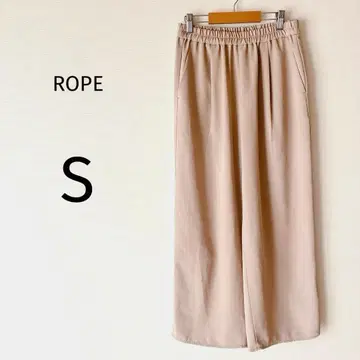 로페 와이드 팬츠 이지 허리밴딩 얇은 소재 톤 다운 핑크 S