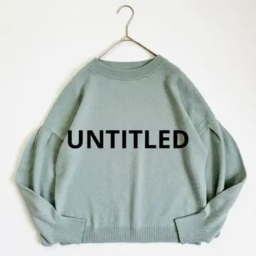 새상품급 언타이틀 UNTITLED 울 캐시미어 볼륨 소매 니트
