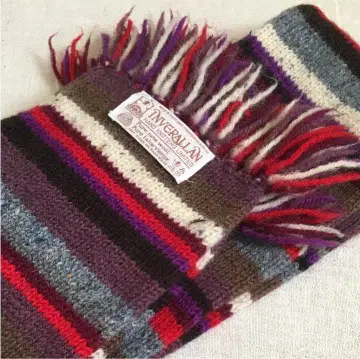 인버아란 멀티 보더 머플러 브라운 택