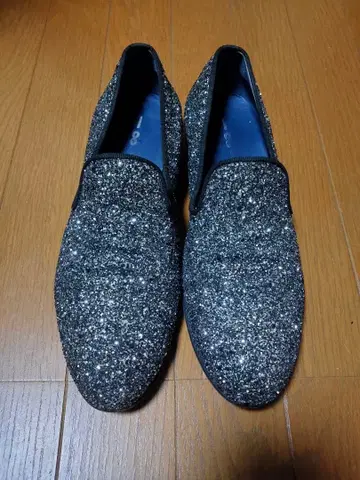 이탈리아제 vero cuoio 블랙 x 실버 글리터 사이즈 41