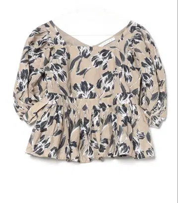 마리하 꽃무늬 블라우스 베이지