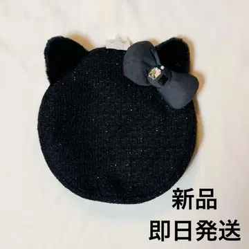 택 포함 새상품 USJ 헬로키티 베레모 유니버셜 트위드 키티