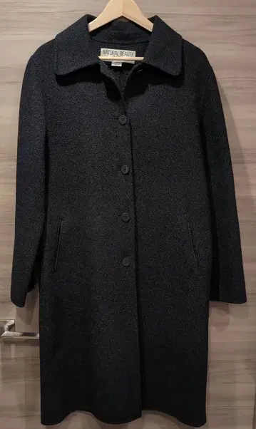 NATURAL BEAUTY BASIC 롱 코트 L 사이즈 다크 그레이