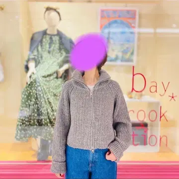 Herencia 그레이 더블 지퍼 니트 그레이