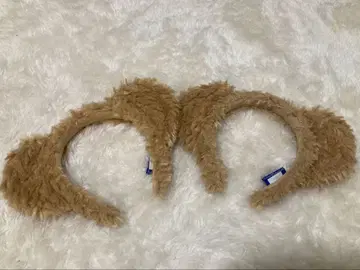 더피 귀 머리띠 베이지 세트