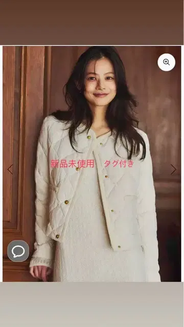 택 포함 미사용 새상품  노카라 퀼팅 숏 다운