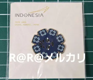 박람회 인도네시아관 핀 배지 인도네시아 파빌리온 블루