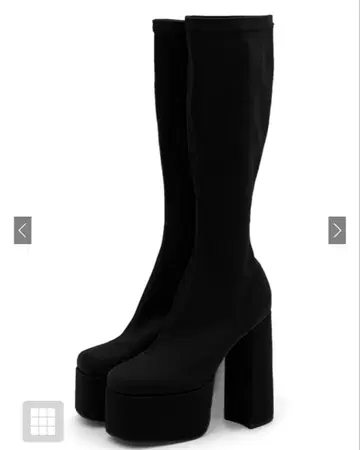 울트라 스트레치 청키힐 롱 부츠