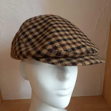 RAKUDA HAT 헌팅 브라운, 체크 무늬 59cm 조절 가능