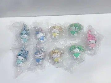 마이멜로디 투명 반짝반짝 마스코트 9개 세트