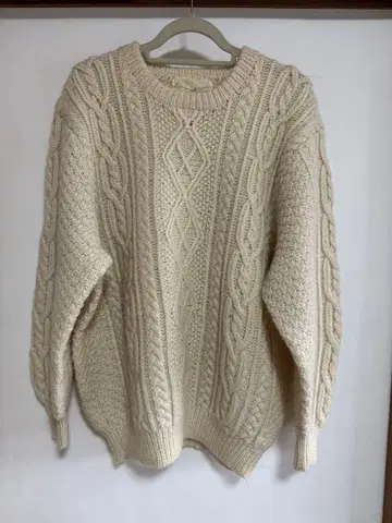 VINTAGE 피셔맨 니트 아란 니트 두툼한