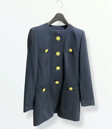 새상품급 ROPE 노카라 핸섬 자켓 골드 버튼 레트로 수트 네이비