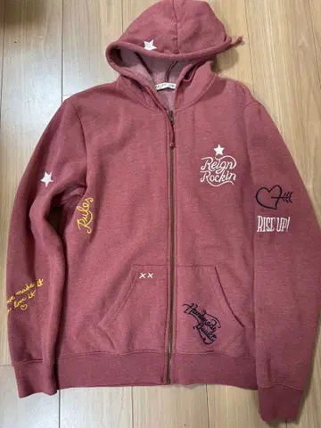 REIGN 버건디 후드 부착 후드티