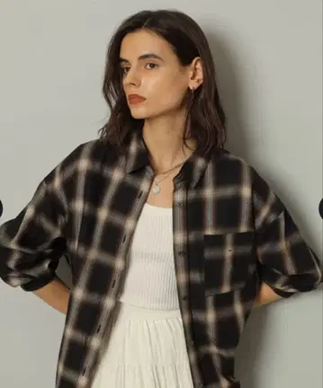 CADUNE 릴랙스 체크 셔츠