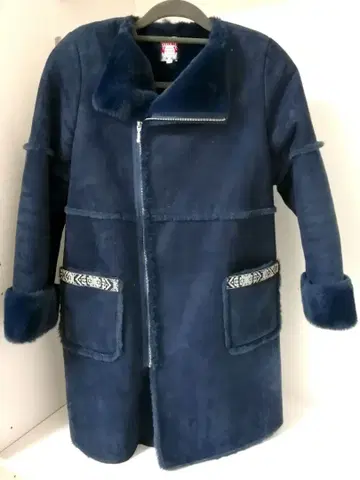 TITICACA 티티카카 코트 네이비 블루 안감 퍼