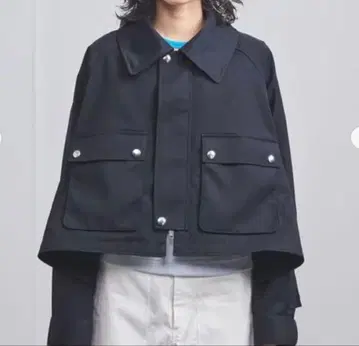 더 릴랙스 판초 블루종 코트