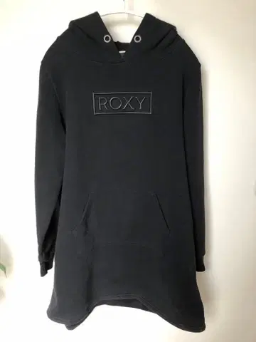 ROXY 입체 로고 후드 부착 네이비 튜닉 M size
