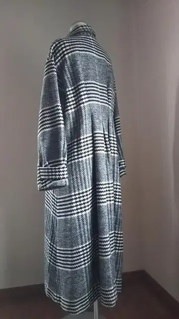 [ 새상품급 ] PAGEBOY 체크 무늬 롱 코트 그레이 계열