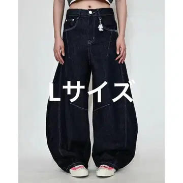 지하인 온라인 스티치 벌룬 인디고 데님