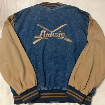 h67)덤브룩 남성용 데님 자켓 등 자수 Ludwig L 사이즈
