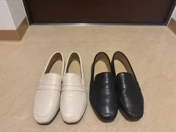 크림 블랙 로퍼 2켤레 세트