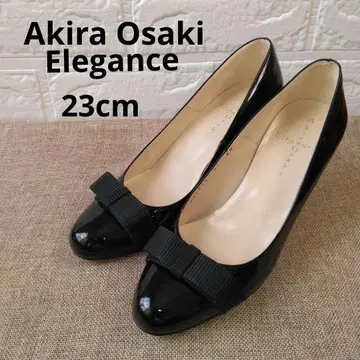 [ Akira Osaki ] 블랙 에나멜 리본 하이힐 포멀 23