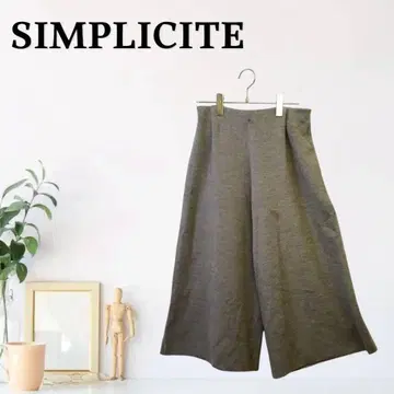 zG337 [ F ] SIMPLICITE 가우초 팬츠 하이웨스트 플레어