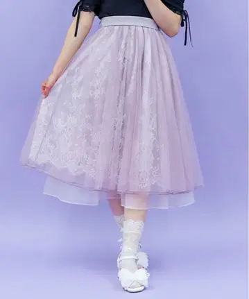 axes femme POETIQUE 레이스 샤샤 스커트 핑크