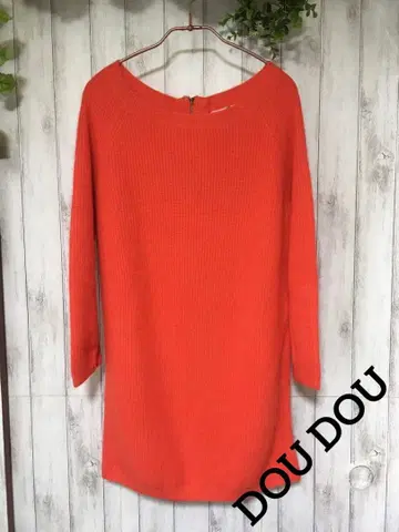 Dou Dou 롱 스웨터 오렌지