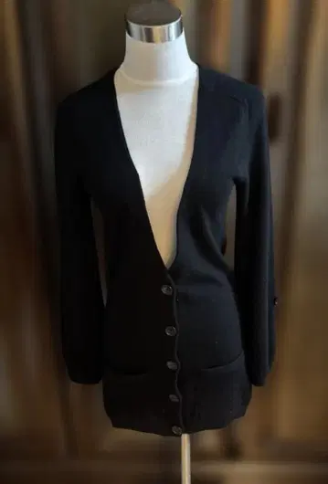 띠어리 캐시미어 2WAY 가디건 블랙 US 사이즈 P