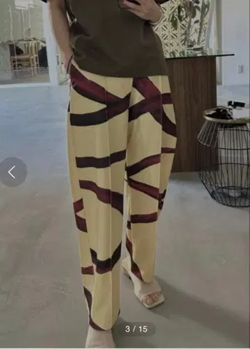 Ameri WATER COLORS LINE CUT PANTS