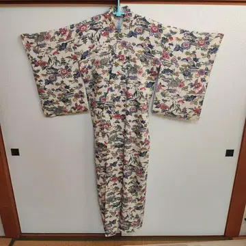 코몬 기모노 화조 무늬