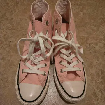컨버스 핑크 하이컷 스니커즈 23cm