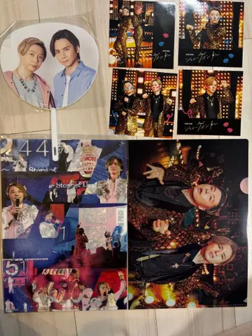 KinKi Kids 스티커, 부채, 파일 묶음 판매