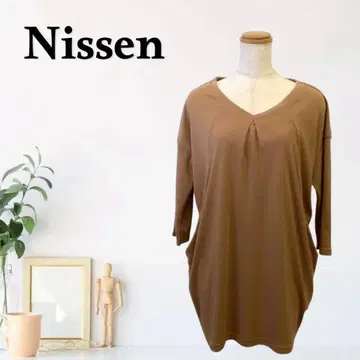 zG341 [ L ] Nissen 튜닉 돌먼 슬리브 7부 소매