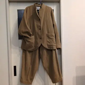 베이지 플리스 셋업