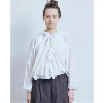 (g) 그램 프릴 트리밍 블라우스 WHT