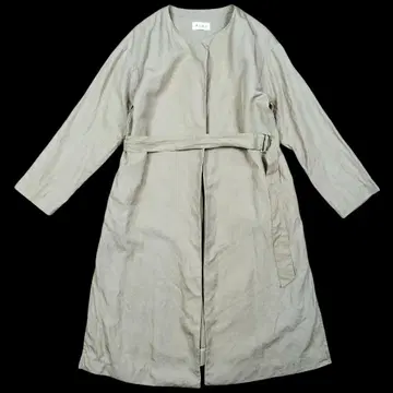 PLST 플라스테 리오셀 린넨 노카라 코트 베이지 M 사이즈