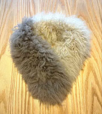 ANAYI 아나이 캐시미어 퍼 배색 스톨 beige mix