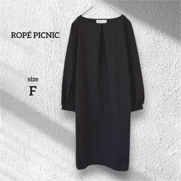 새상품급 로페피크닉 (F) 긴팔 티셔츠 원피스 블랙 심플 가을/겨울